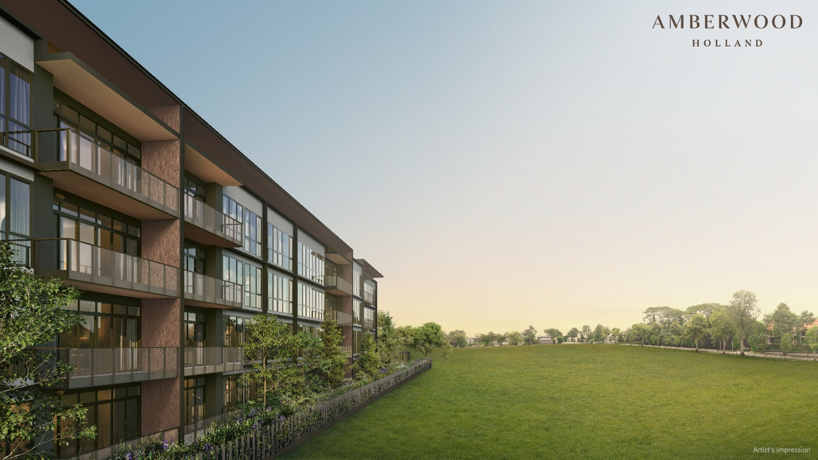 Amberwood residences overlooking the surrounding green belt