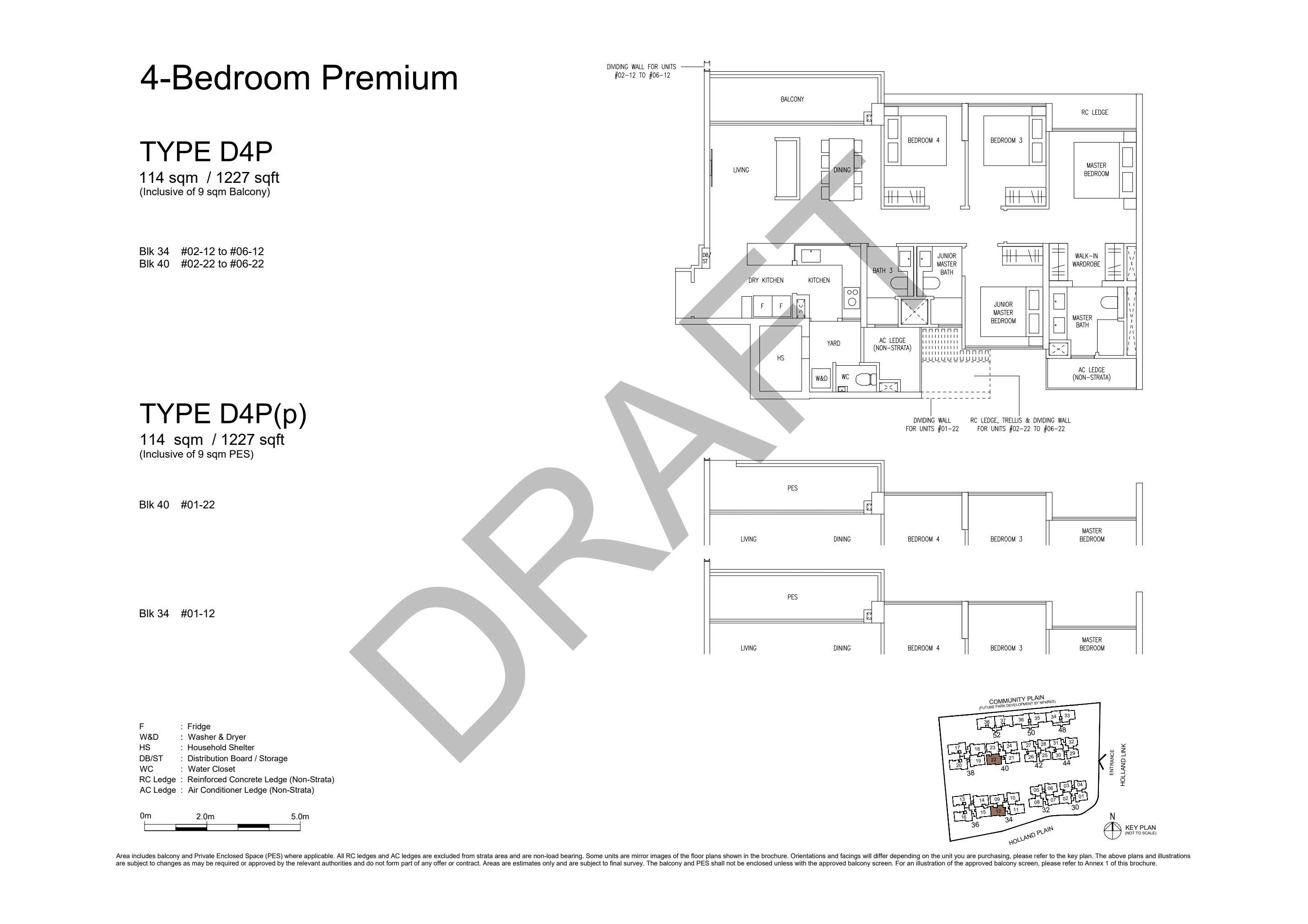 4-Bedroom Premium · Type D4P floor plan