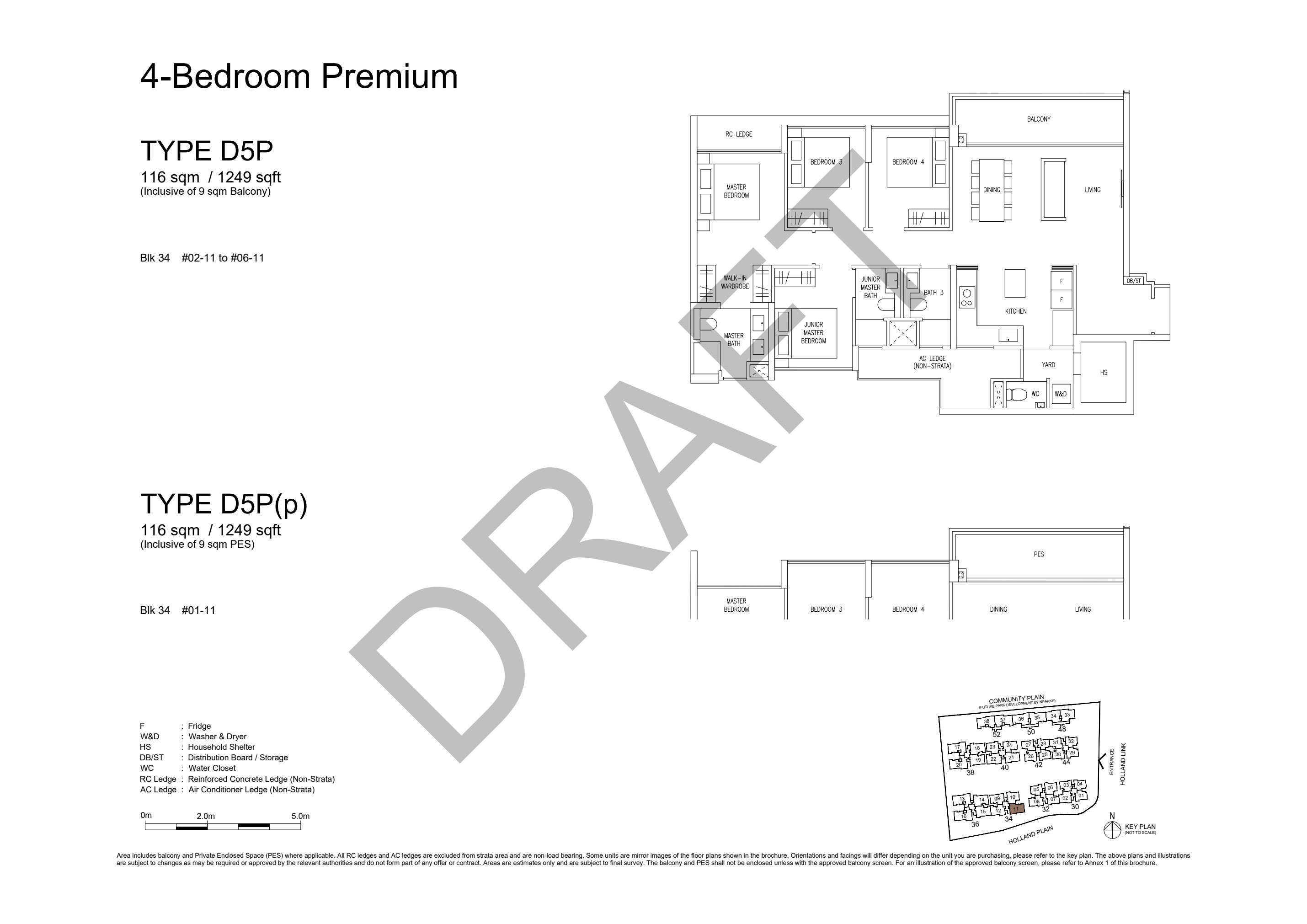 4-Bedroom Premium · Type D5P floor plan