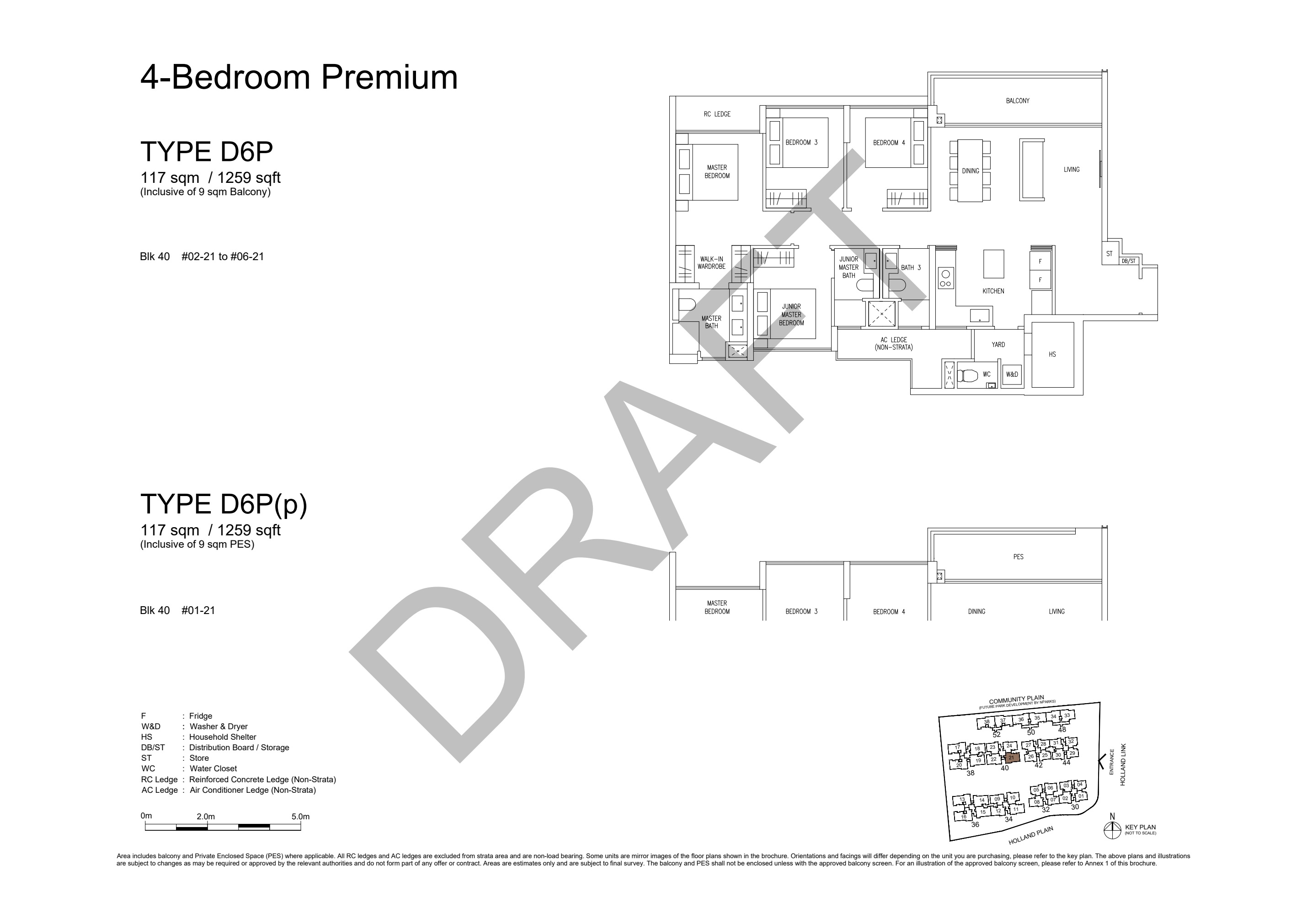 4-Bedroom Premium · Type D6P floor plan