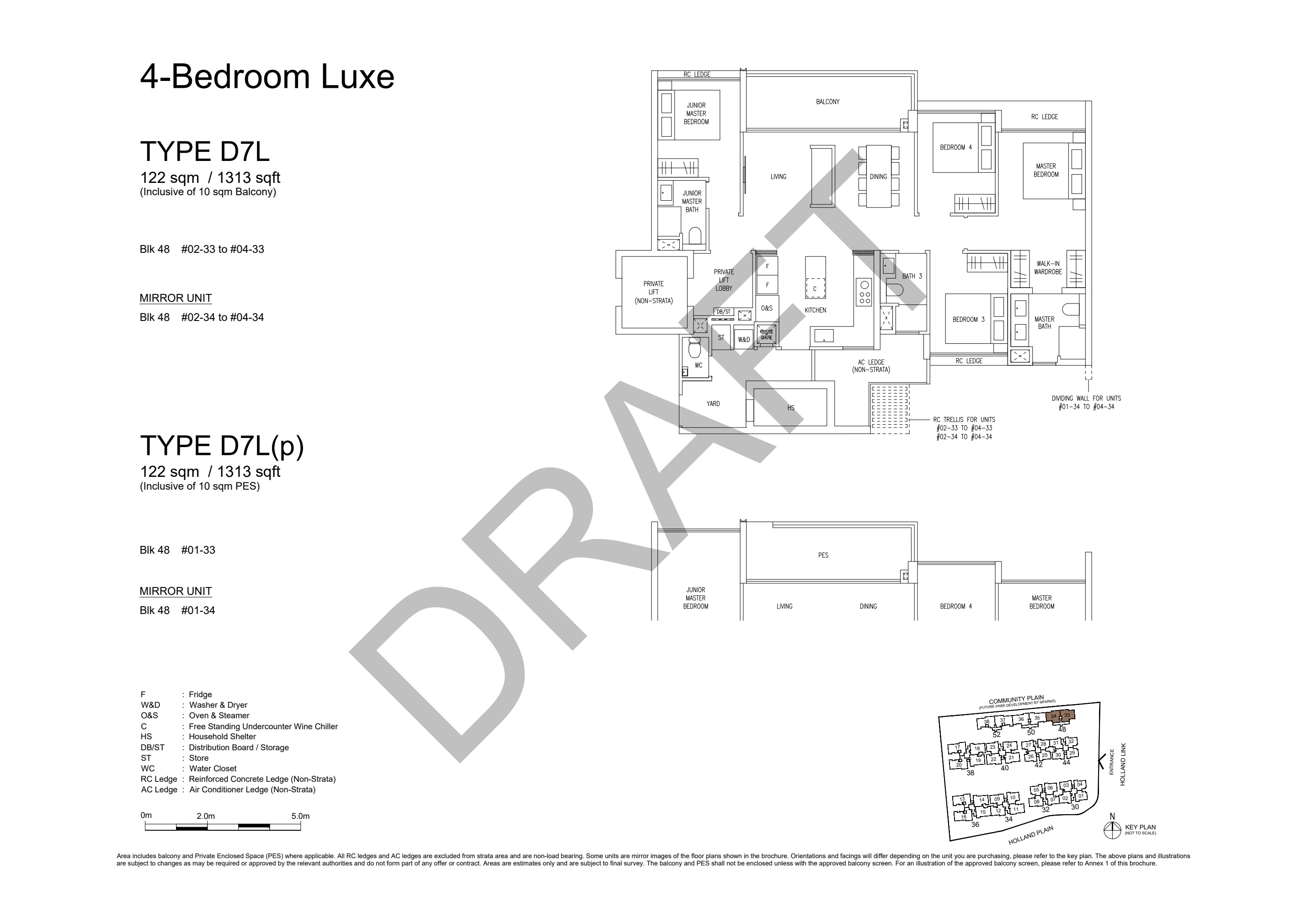 4-Bedroom Luxe · Type D7L floor plan