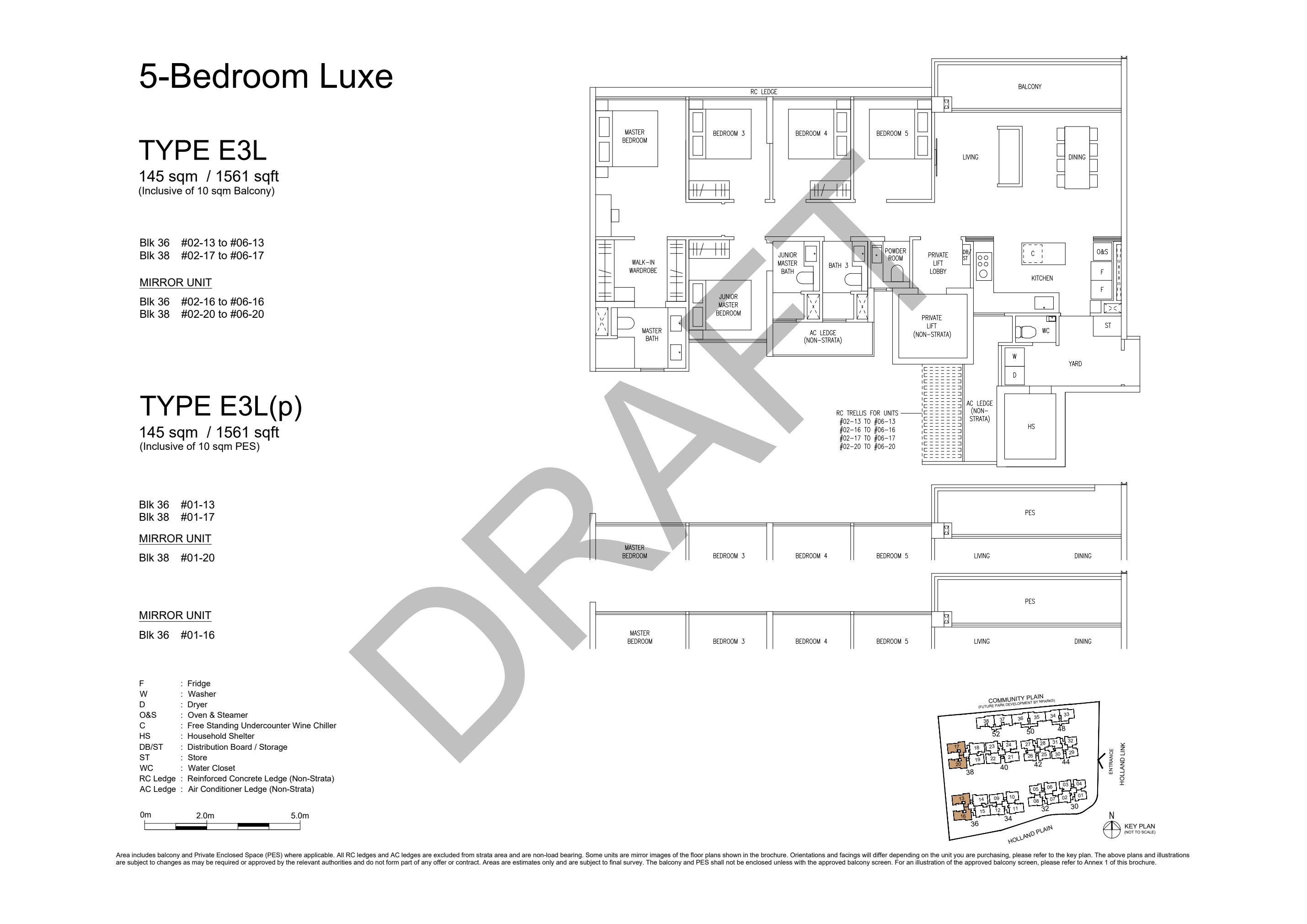 5-Bedroom Luxe · Type E3L floor plan