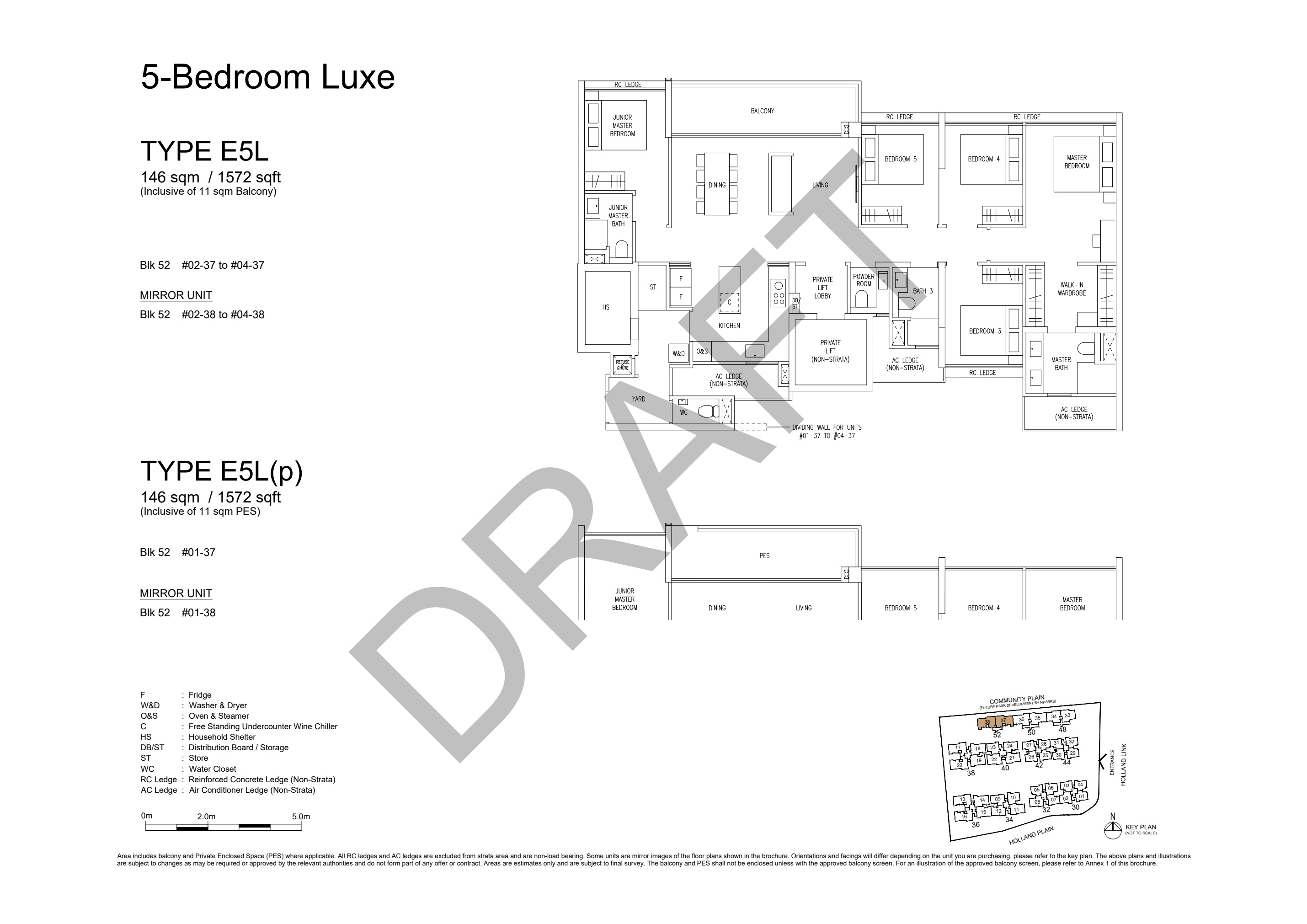 5-Bedroom Luxe · Type E5L floor plan