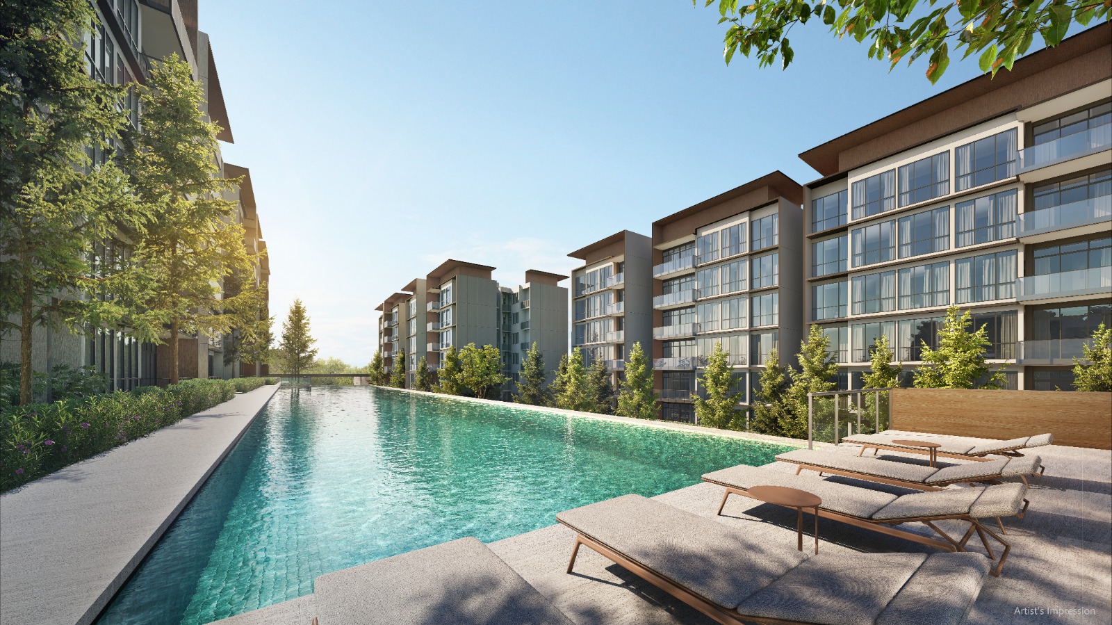 Amberwood swimming pool and poolside facilities