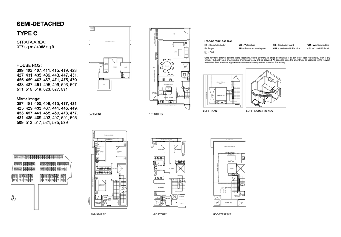 Type C Semi-detached floor plan