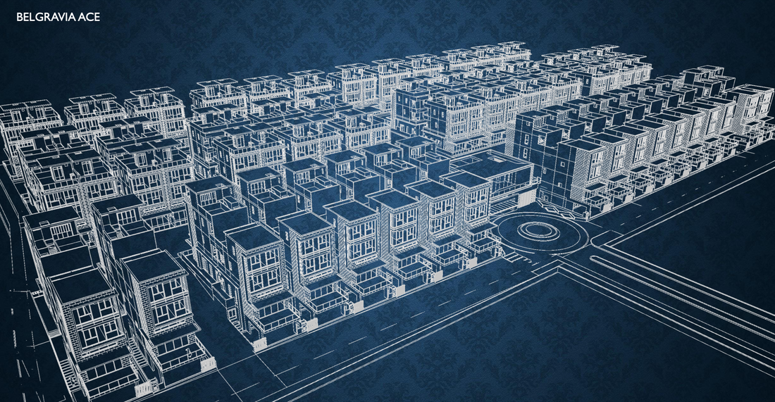Architectural overview rendering of Belgravia Ace