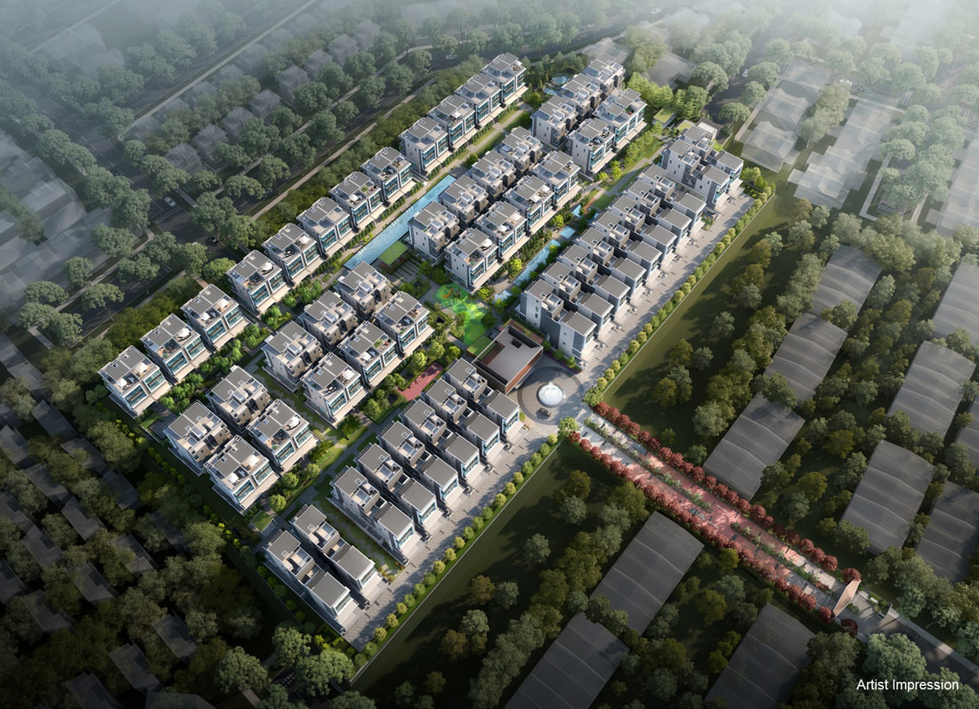 Aerial artist's impression of the Belgravia Ace estate