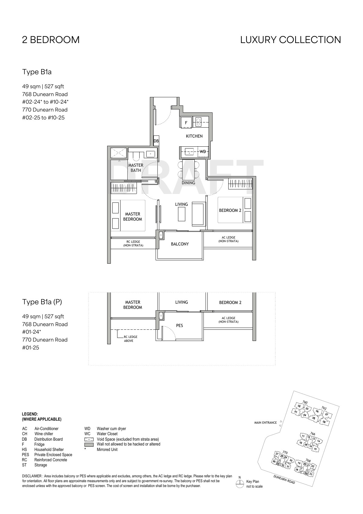 Preliminary 2 Bedroom · Type B1a floor plan