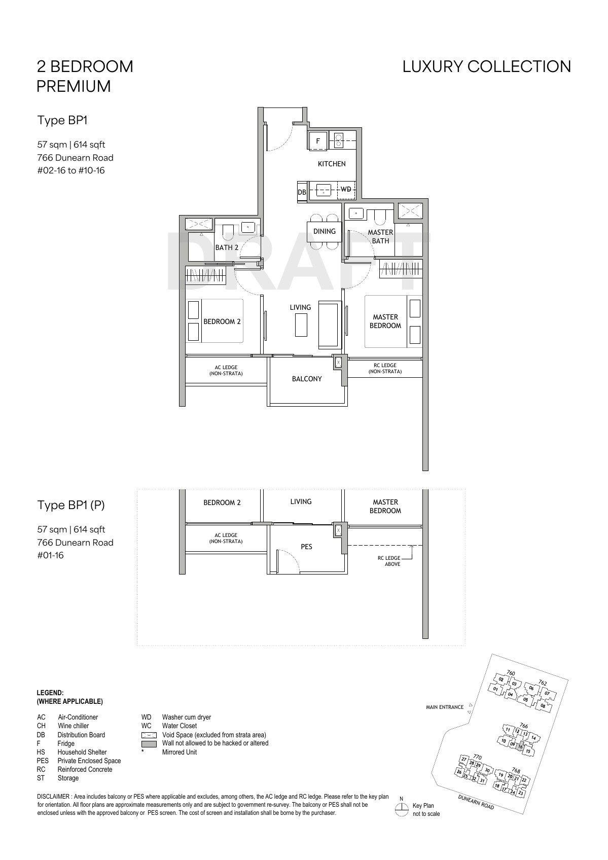 Preliminary 2 Bedroom Premium · Type BP1 floor plan