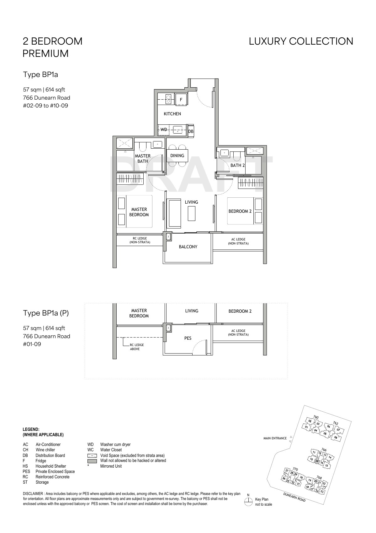 Preliminary 2 Bedroom Premium · Type BP1a floor plan