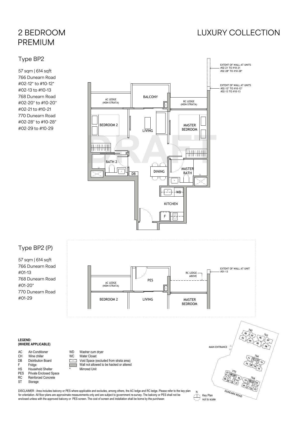 Preliminary 2 Bedroom Premium · Type BP2 floor plan
