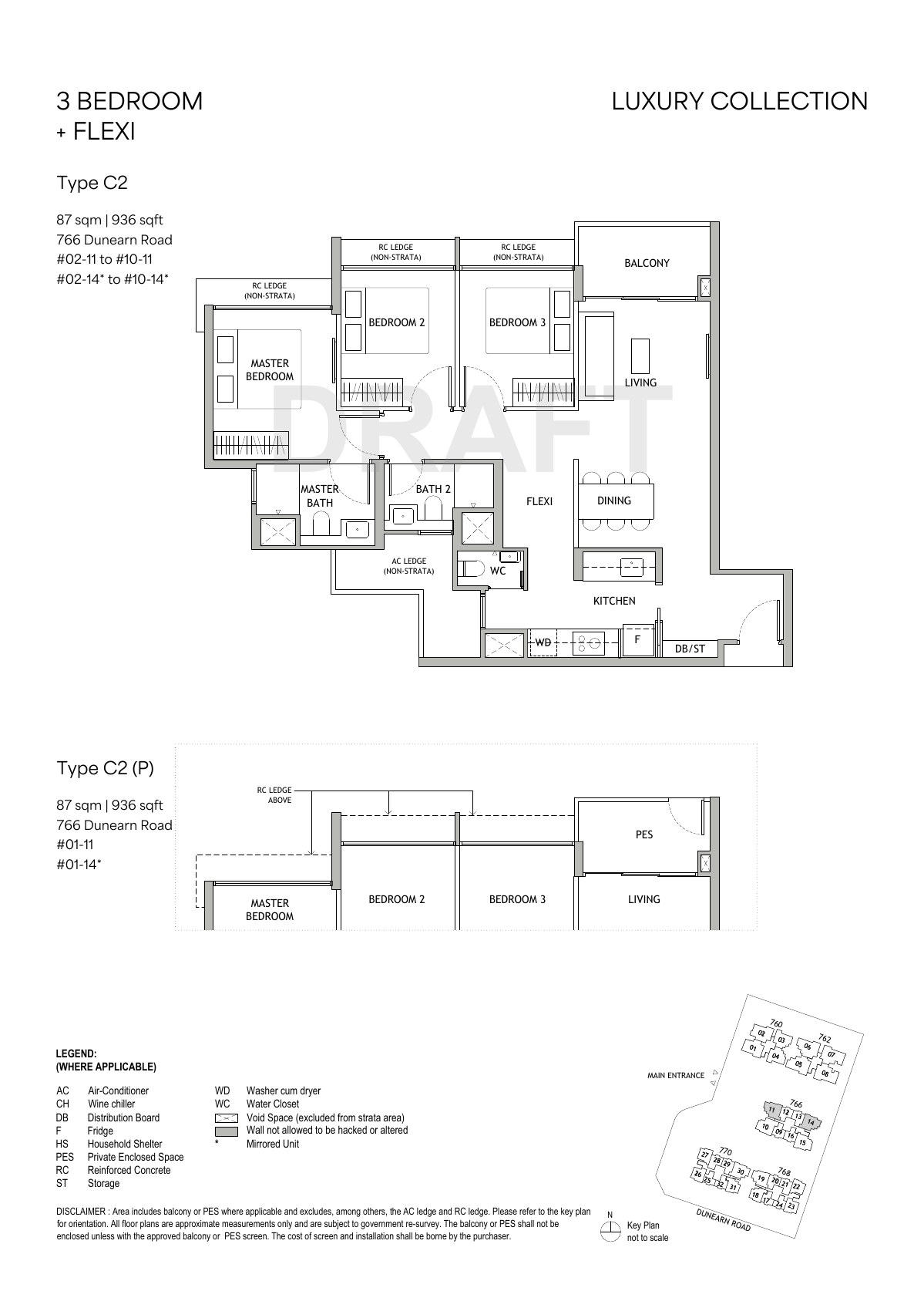 Preliminary 3 Bedroom · Type C2 floor plan