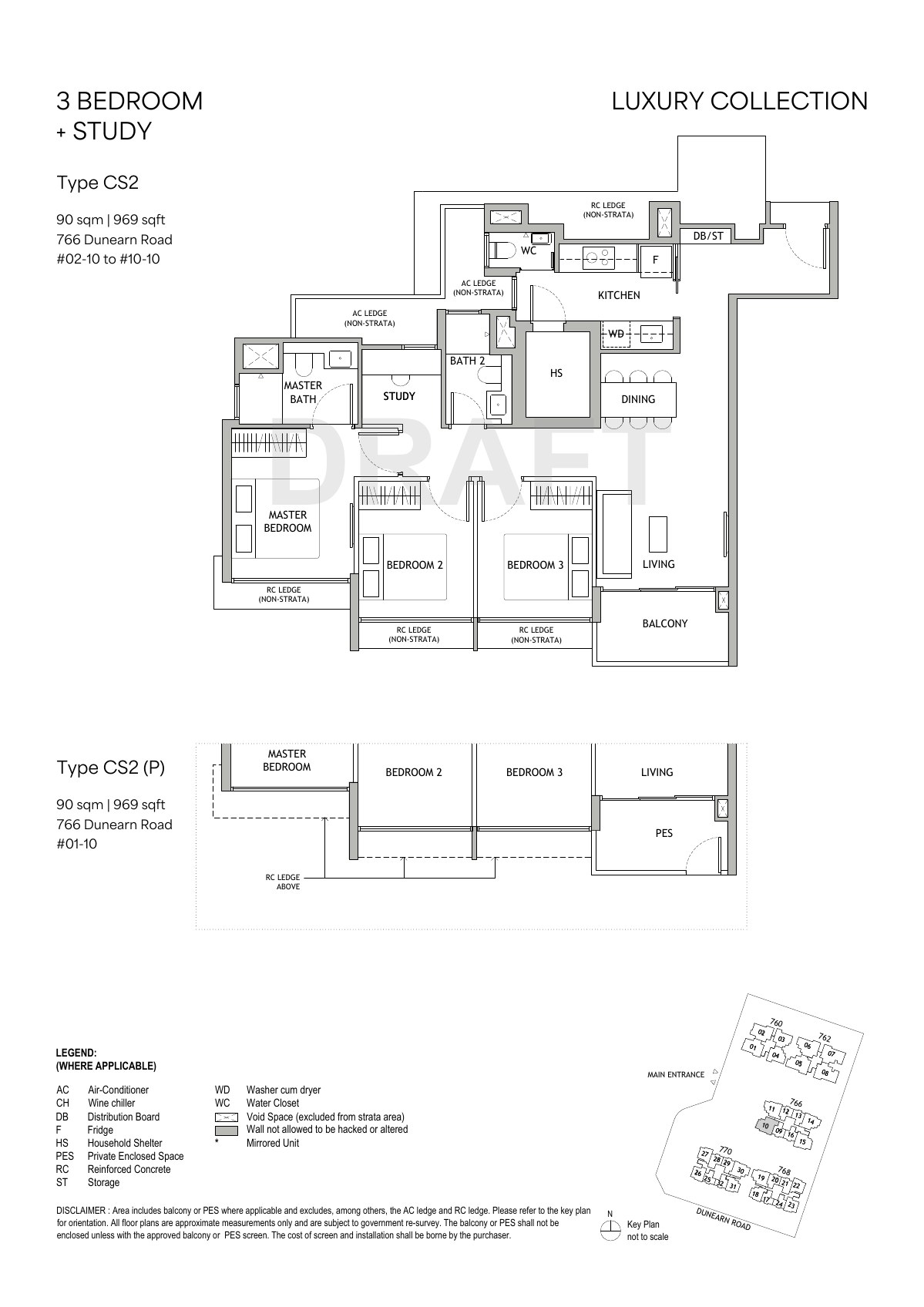 Preliminary 3 Bedroom + Study · Type CS2 floor plan