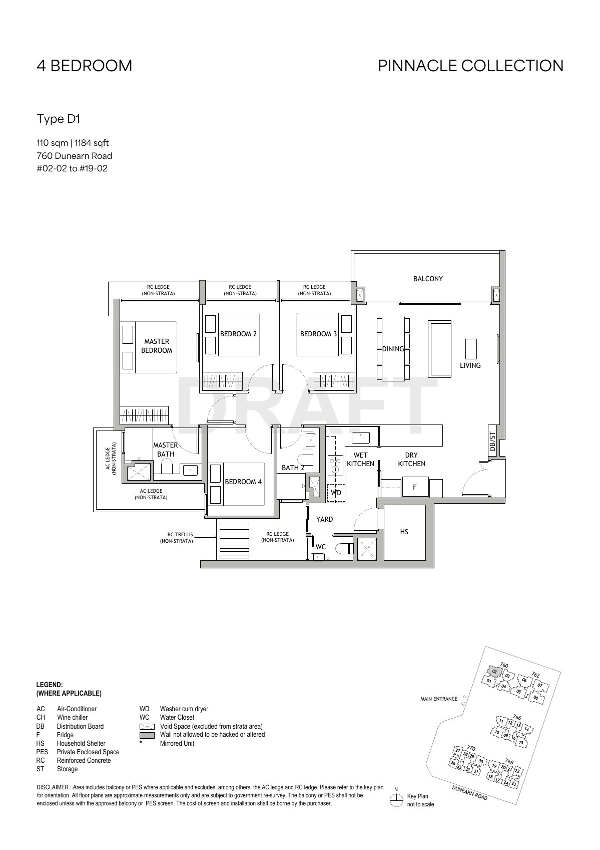 Preliminary 4 Bedroom · Type D1 floor plan