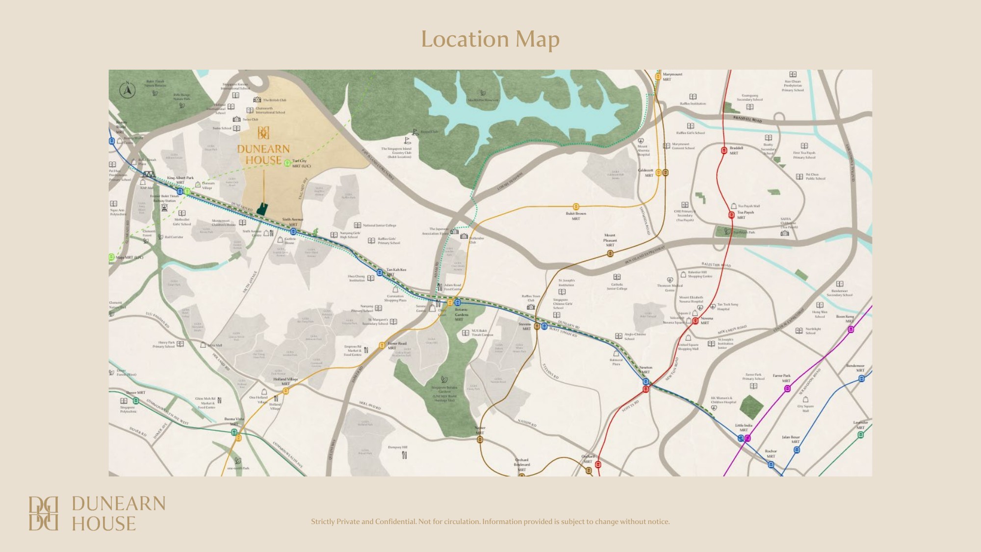 Dunearn House location map from the preliminary information kit