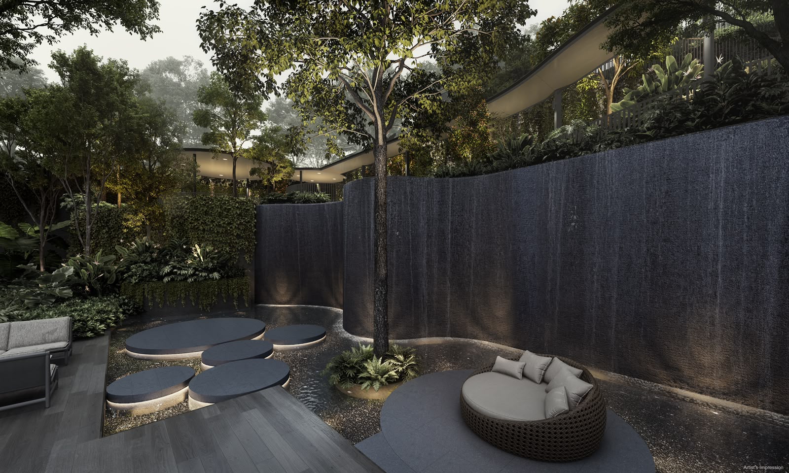 Dunearn House waterfall lounge