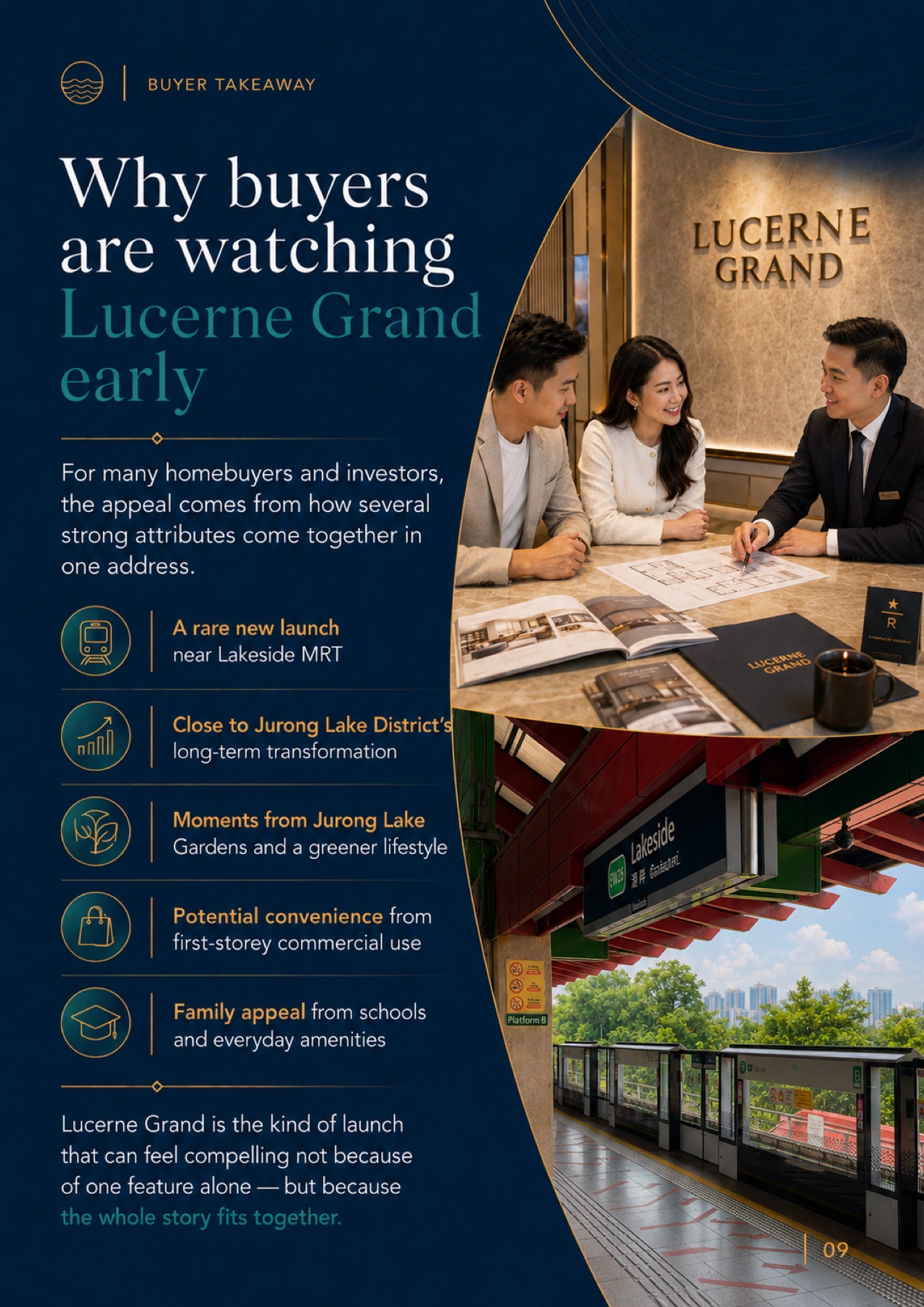 Lucerne Grand buyer consultation and Lakeside MRT artwork