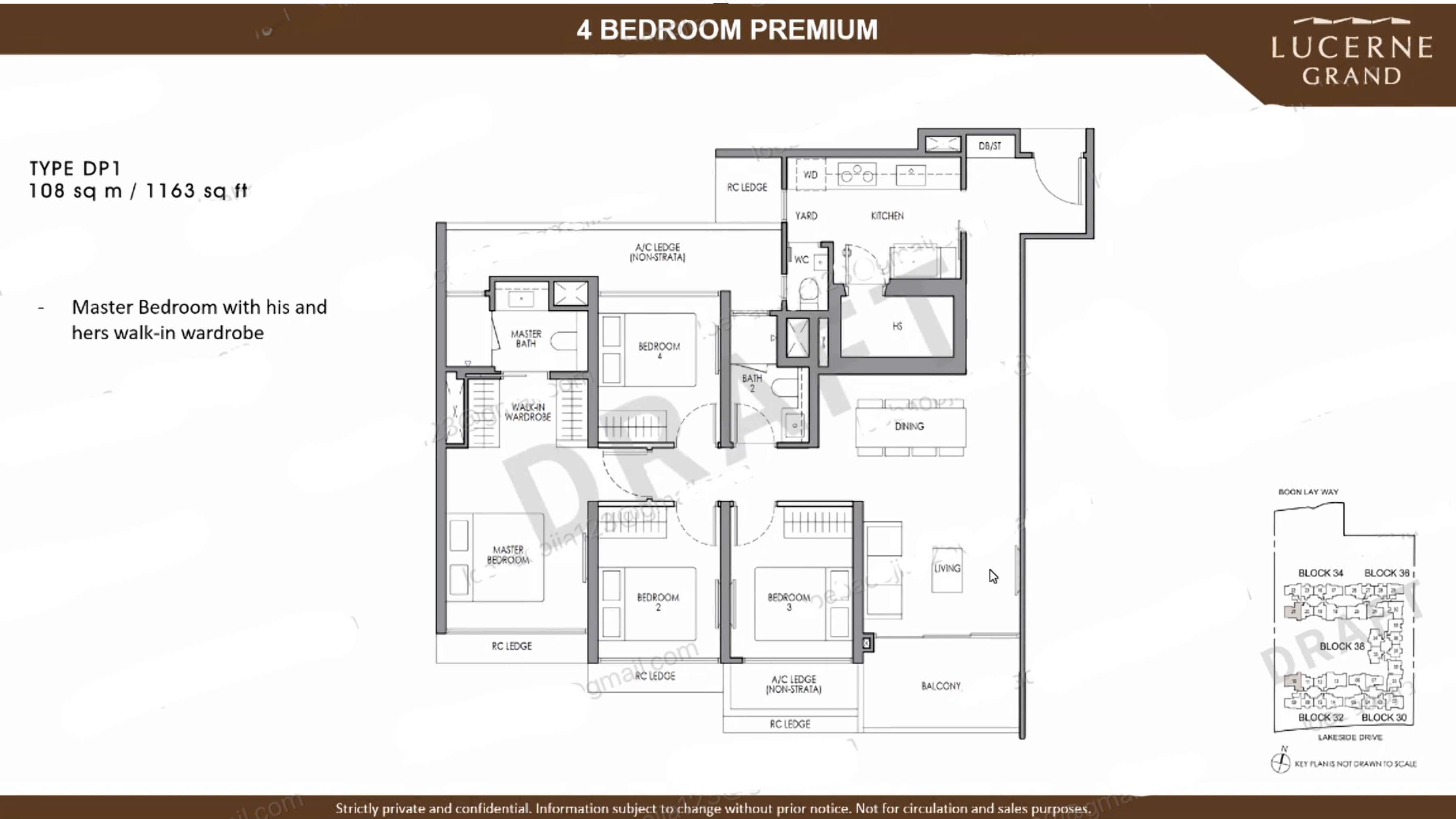 4 Bedroom Premium · Type DP1 floor plan