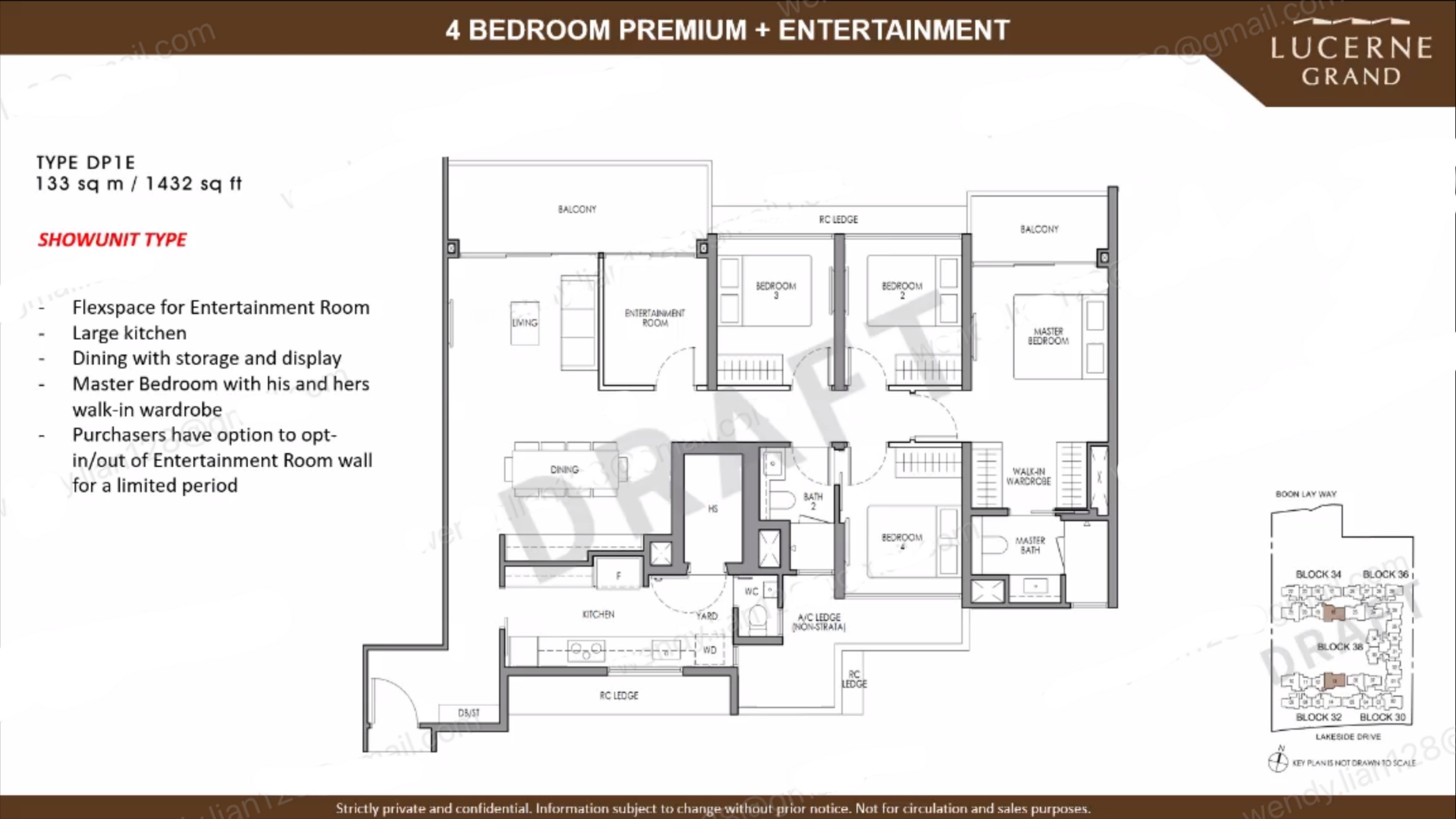 4 Bedroom Premium + Entertainment · Type DP1E floor plan