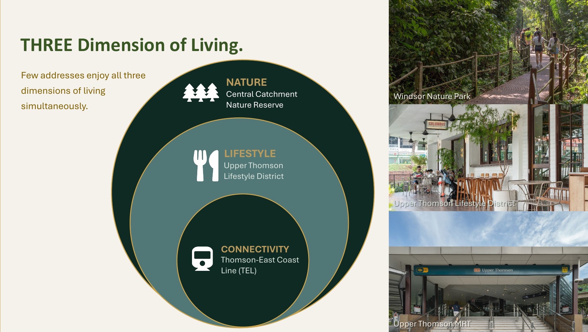 Thomson Reserve location highlights including Windsor Nature Park, Upper Thomson and the Thomson-East Coast Line